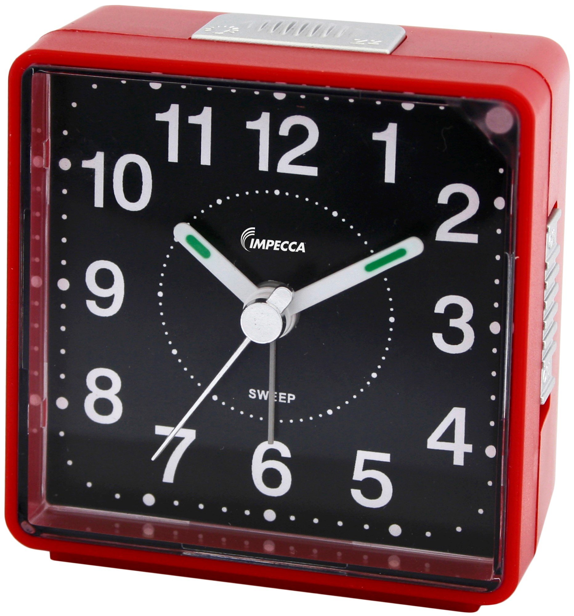Amazon.com: Impecca WAT2810R Travel Alarm Clock Sweep Movement Red
